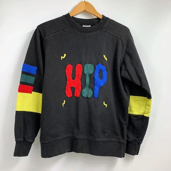 Teddy Fresh Men's HIP Crewneck Sweatshirt Embroidered Streetwear Sweatshirt SZ X - Picture 1 of 11